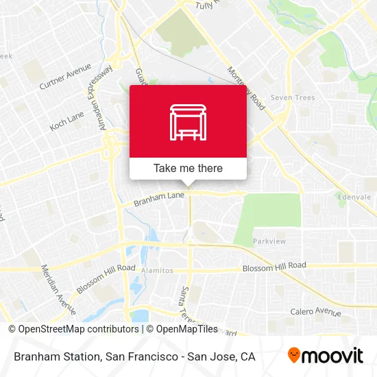 Branham Station map