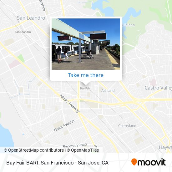 Bay Fair BART map