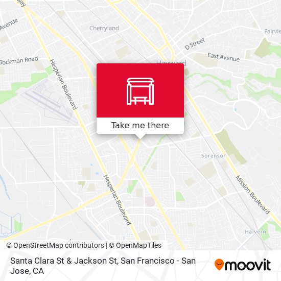 Santa Clara St & Jackson St map