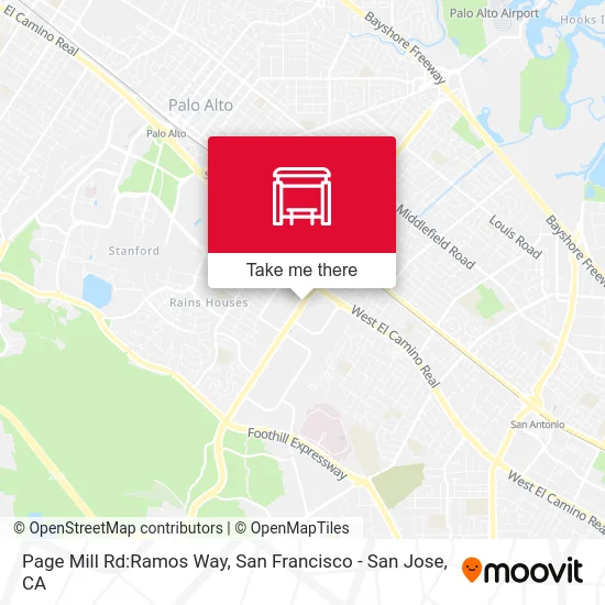 Page Mill Rd:Ramos Way map