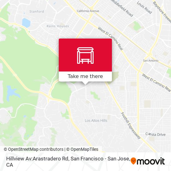 Hillview Av:Arastradero Rd map
