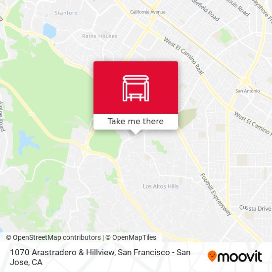 Mapa de 1070 Arastradero & Hillview