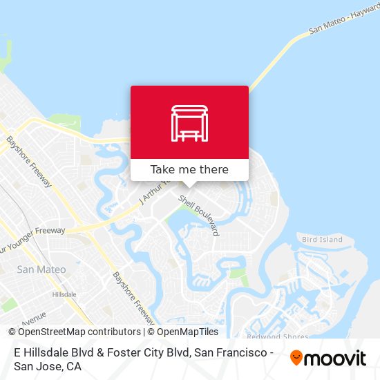 Mapa de E Hillsdale Blvd & Foster City Blvd