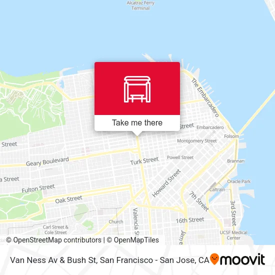 Mapa de Van Ness Av & Bush St