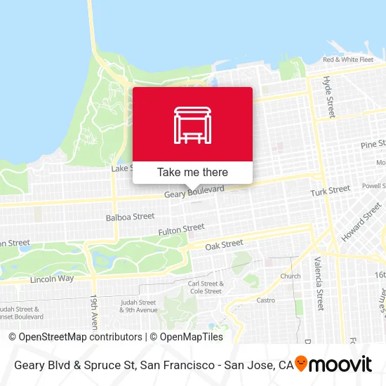 Mapa de Geary Blvd & Spruce St