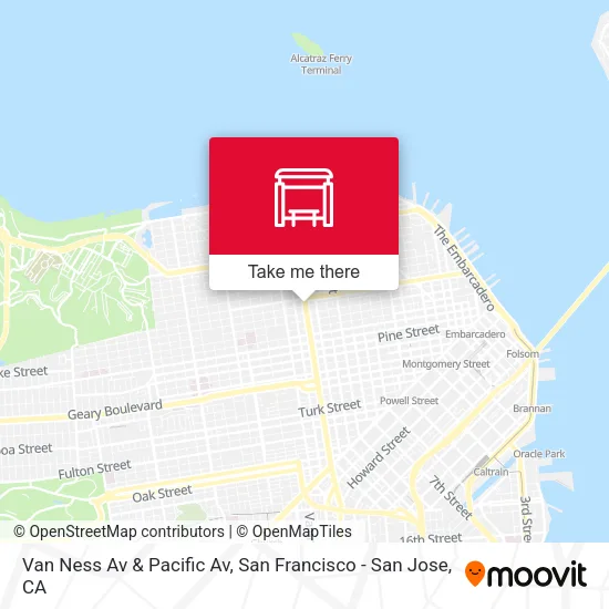 Van Ness Av & Pacific Av map