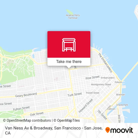 Van Ness Av & Broadway map