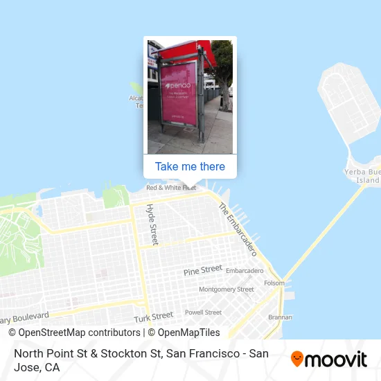 North Point St & Stockton St map