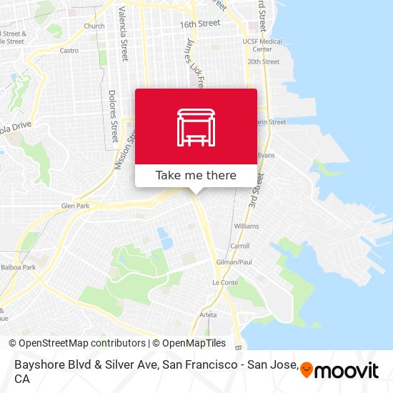 Mapa de Bayshore Blvd & Silver Ave