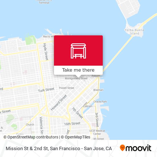 Mission St & 2nd St map