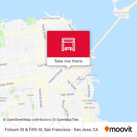 Folsom St & Fifth St map