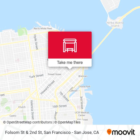 Folsom St & 2nd St map