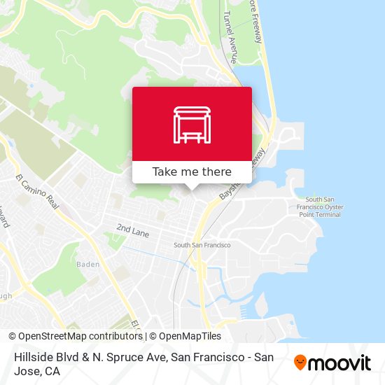 Hillside Blvd & N. Spruce Ave map