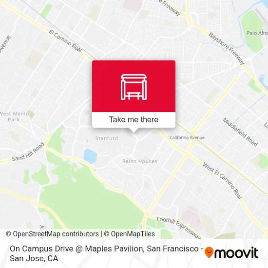 On Campus Drive @ Maples Pavilion map