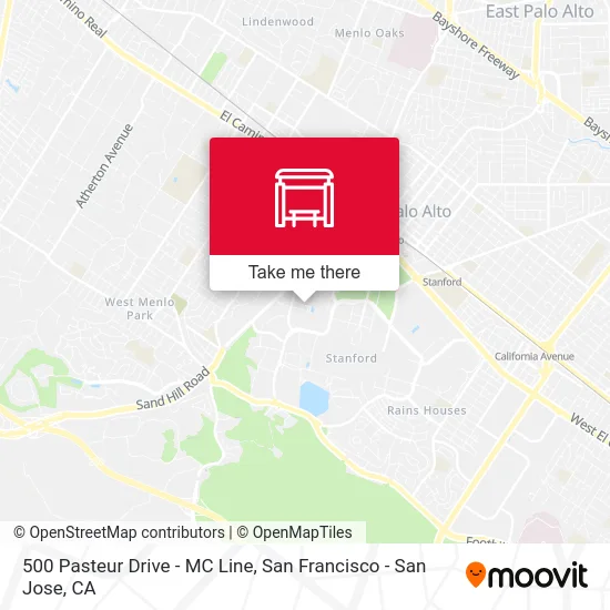 500 Pasteur Drive - MC Line map