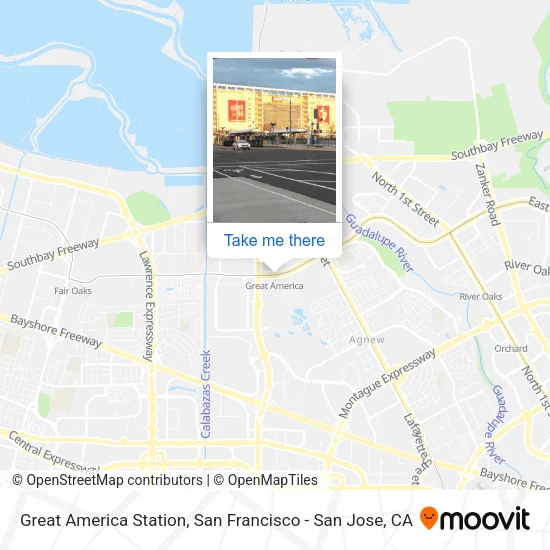 Mapa de Great America Station