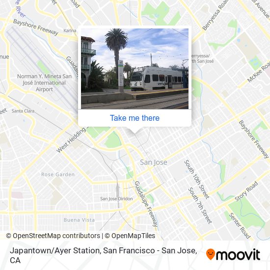 Japantown/Ayer Station map