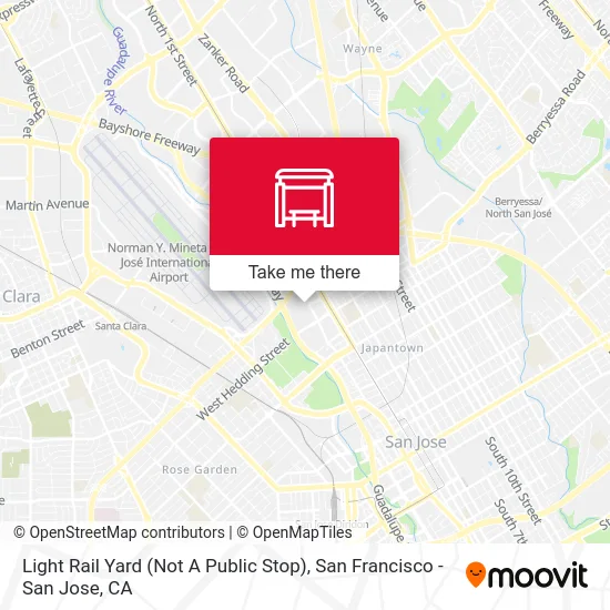 Light Rail Yard (Not A Public Stop) map
