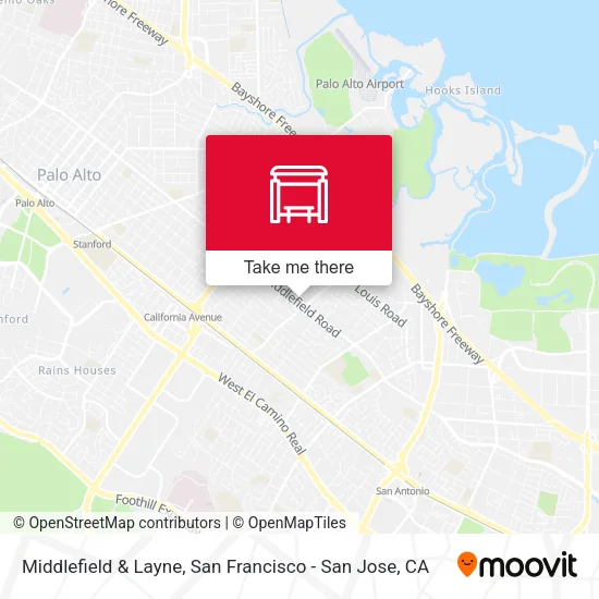 Mapa de Middlefield & Layne