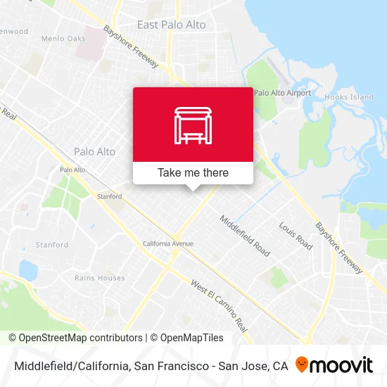 Middlefield/California map