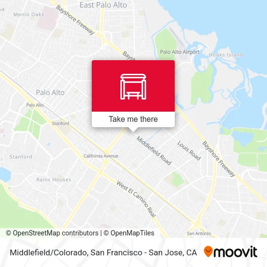 Middlefield/Colorado map