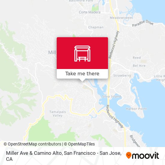 Miller Ave & Camino Alto map