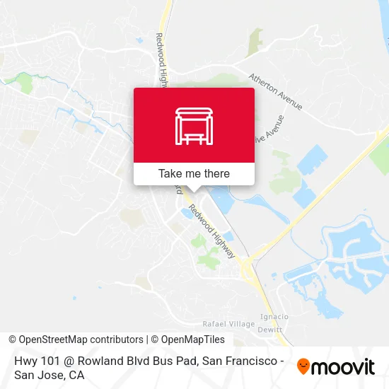 Hwy 101 @ Rowland Blvd Bus Pad map