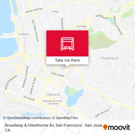 Broadway & Hawthorne Av map