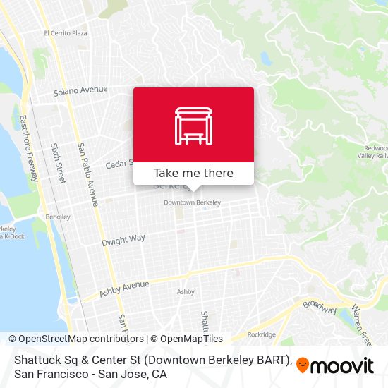 Mapa de Shattuck Sq & Center St (Downtown Berkeley BART)