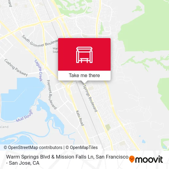 Mapa de Warm Springs Blvd &  Mission Falls Ln