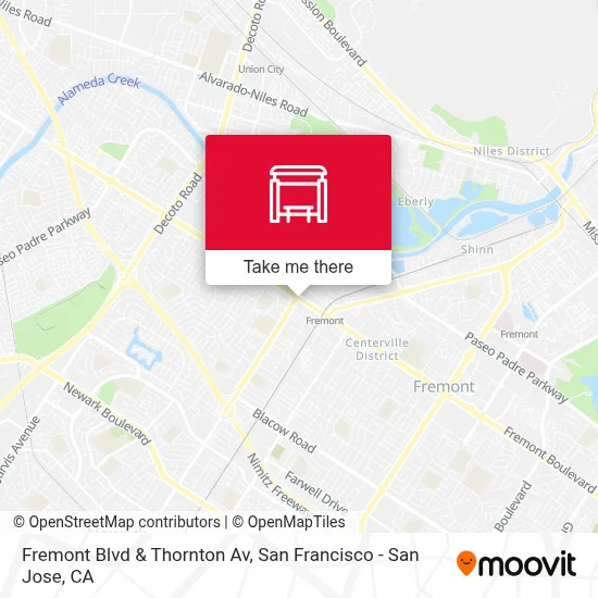 Fremont Blvd & Thornton Av map