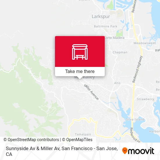 Sunnyside Av & Miller Av map