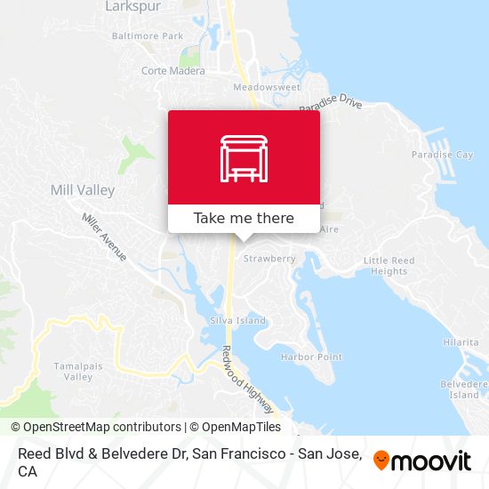 Reed Blvd & Belvedere Dr map