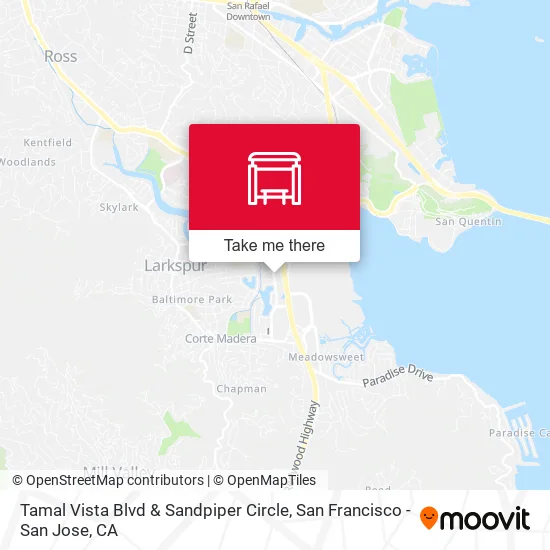 Tamal Vista Blvd & Sandpiper Circle map