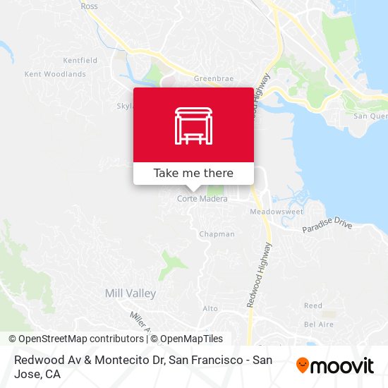 Redwood Av & Montecito Dr map