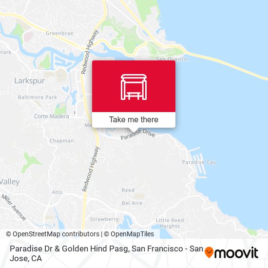 Paradise Dr & Golden Hind Pasg map