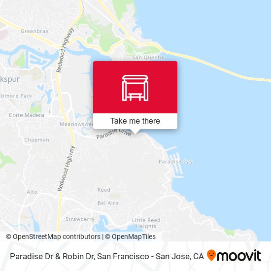 Paradise Dr & Robin Dr map