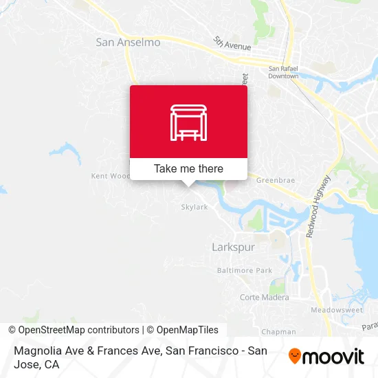 Magnolia Ave & Frances Ave map