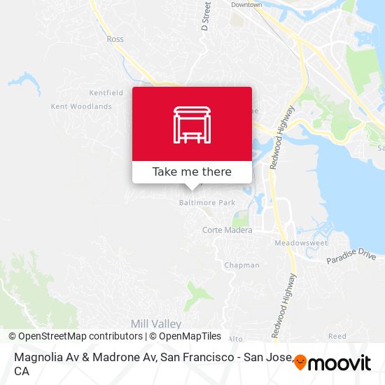 Mapa de Magnolia Av & Madrone Av