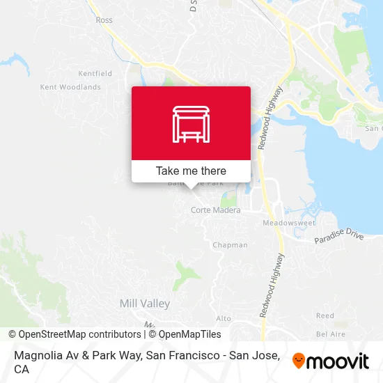 Magnolia Av & Park Way map