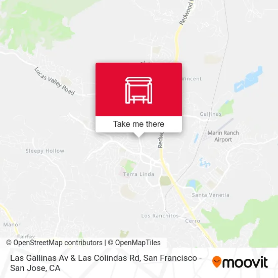 Las Gallinas Av & Las Colindas Rd map