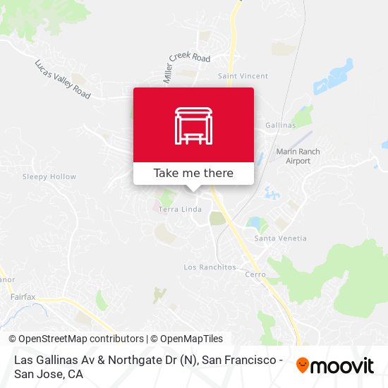 Las Gallinas Av & Northgate Dr map