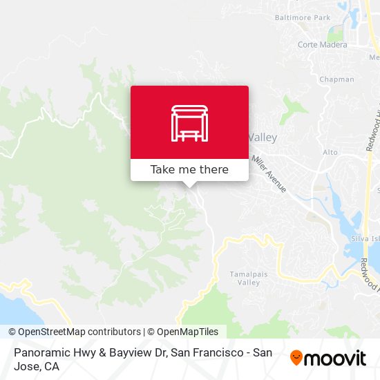 Panoramic Hwy & Bayview Dr map