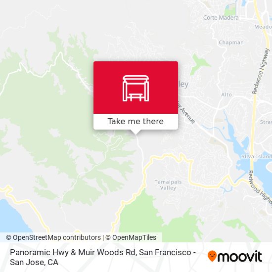 Panoramic Hwy & Muir Woods Rd map