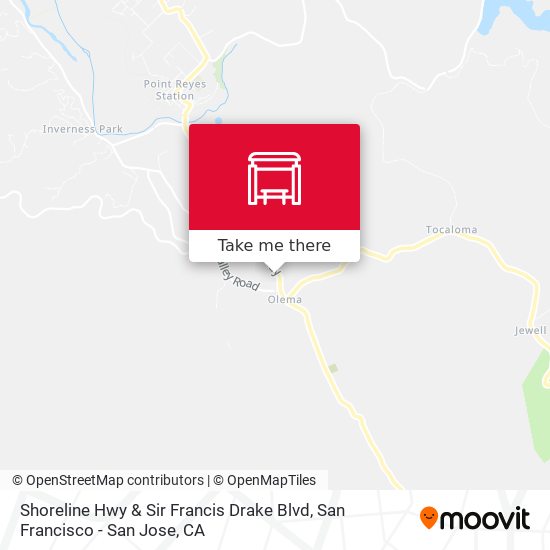 Mapa de Shoreline Hwy & Sir Francis Drake Blvd