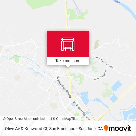 Olive Av & Kenwood Ct map
