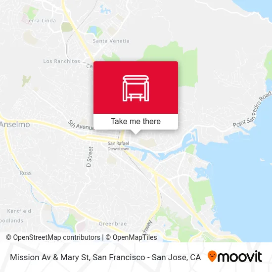 Mission Av & Mary St map