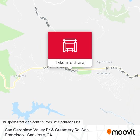 San Geronimo Valley Dr & Creamery Rd map
