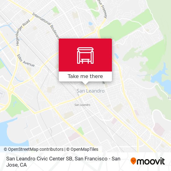San Leandro Civic Center SB map