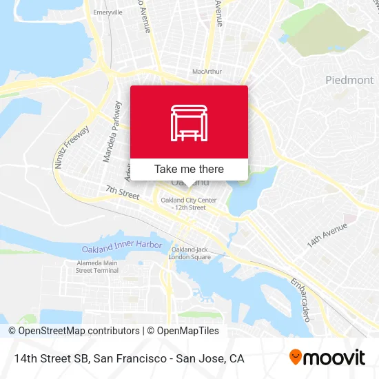Mapa de 14th Street SB